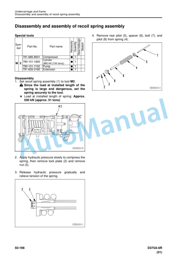 Komatsu D375A-6R Bull Dozer Shop Manual SEN05214-16 5 Komatsu D375A-6R Bull Dozer Shop Manual SEN05214-16 - Image 5