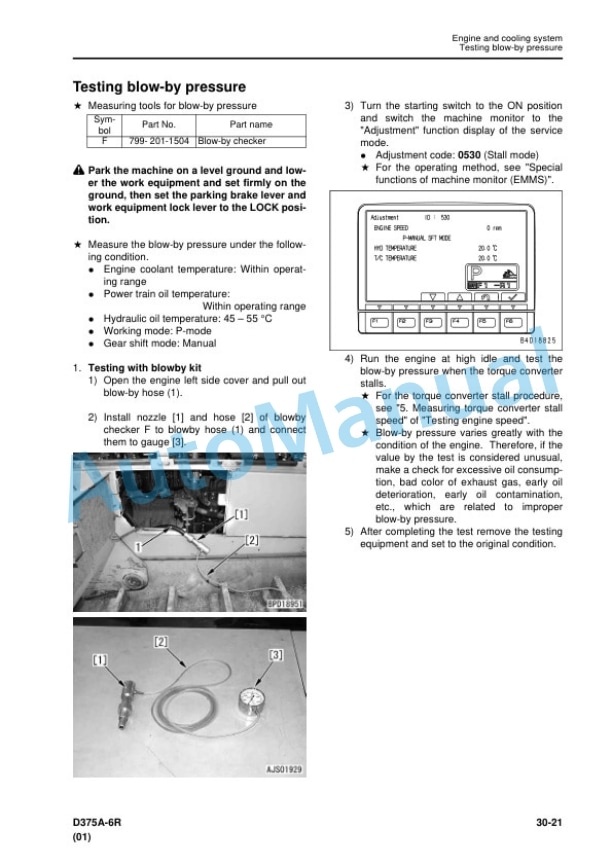 Alternative view of Komatsu D375A-6R Bull Dozer Shop Manual SEN05214-17