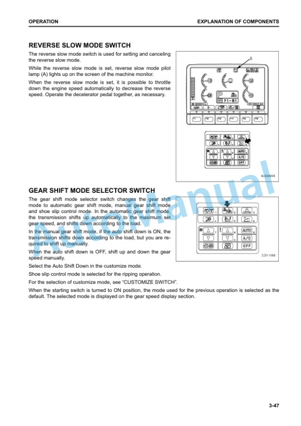 Alternative view of Komatsu D375A-8 Bull Dozer Operation and Maintenance Manual PEN01135-06