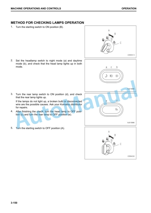 Komatsu D375A-8 Bull Dozer Operation and Maintenance Manual TEN00764-02 3 Komatsu D375A-8 Bull Dozer Operation and Maintenance Manual TEN00764-02 - Image 3