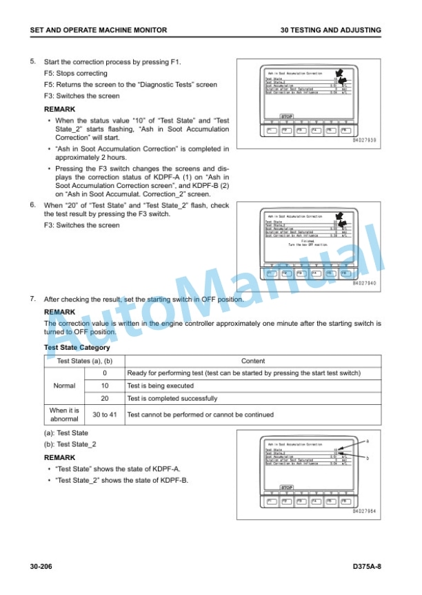 Alternative view of Komatsu D375A-8 Bull Dozer Shop Manual SEN06611-06