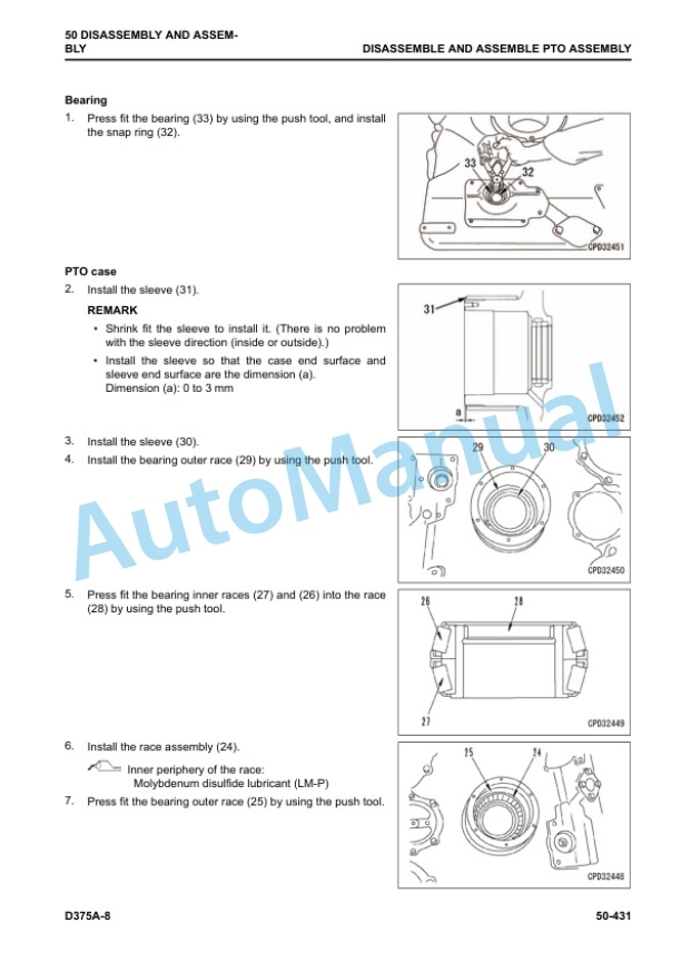 Komatsu D375A-8 Bull Dozer Shop Manual SEN06611-09 5 Komatsu D375A-8 Bull Dozer Shop Manual SEN06611-09 - Image 5
