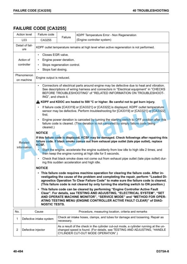 Komatsu D375A-8 Bull Dozer Shop Manual SEN06708-02 3 Komatsu D375A-8 Bull Dozer Shop Manual SEN06708-02 - Image 3