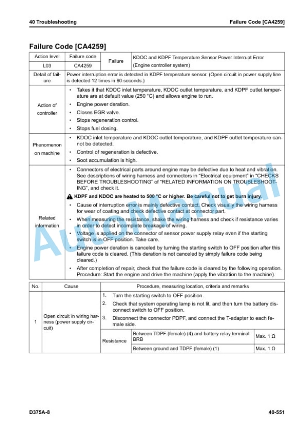 Komatsu D375A-8 Bull Dozer Shop Manual SEN06708-08 3 Komatsu D375A-8 Bull Dozer Shop Manual SEN06708-08 - Image 3