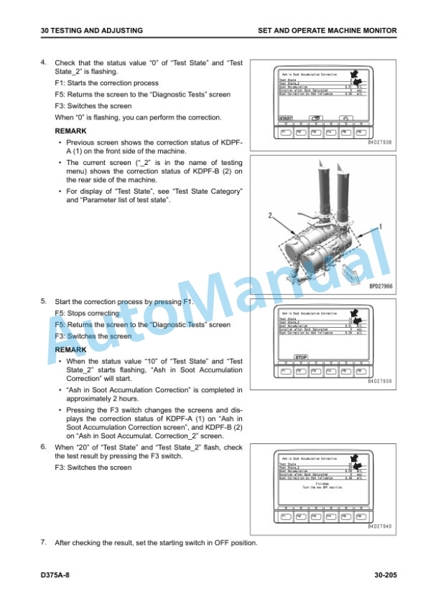 Alternative view of Komatsu D375A-8 Bull Dozer Shop Manual SEN06729-01