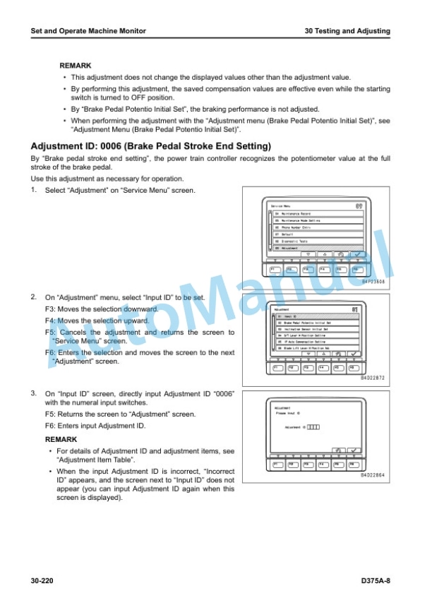 Alternative view of Komatsu D375A-8 Bull Dozer Shop Manual SEN06729-03