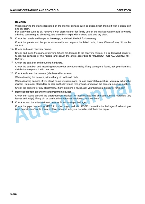 Komatsu D375A-8E0 Bull Dozer Operation and Maintenance Manual EENAM03891 3 Komatsu D375A-8E0 Bull Dozer Operation and Maintenance Manual EENAM03891 - Image 3