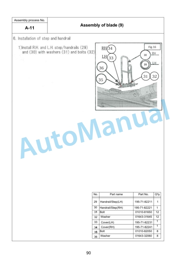 Komatsu D375Ai-8 Bull Dozer Field Assembly Instruction GEN00166-00 3 Komatsu D375Ai-8 Bull Dozer Field Assembly Instruction GEN00166-00 - Image 3