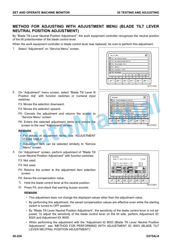 Alternative view of Komatsu D375Ai-8 Bull Dozer Shop Manual SEN06653-03