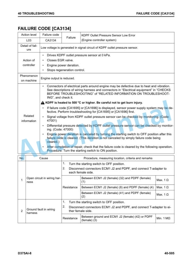 Komatsu D375Ai-8 Bull Dozer Shop Manual SEN06653-07 3 Komatsu D375Ai-8 Bull Dozer Shop Manual SEN06653-07 - Image 3