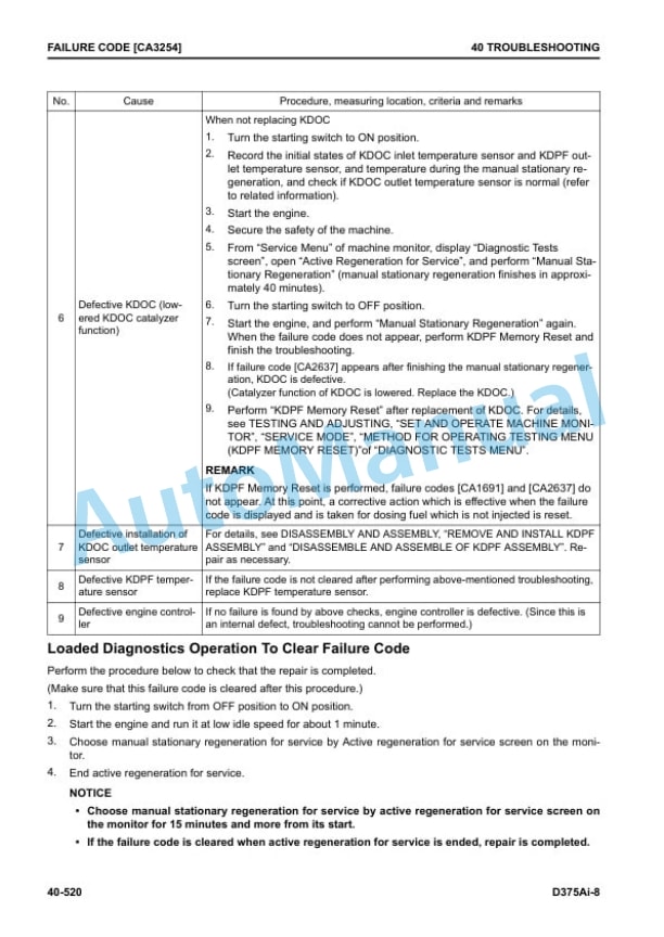 Komatsu D375Ai-8 Bull Dozer Shop Manual SEN06714-01 3 Komatsu D375Ai-8 Bull Dozer Shop Manual SEN06714-01 - Image 3