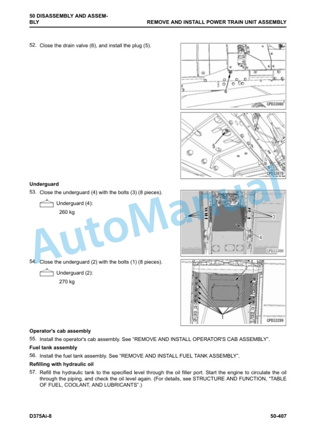 Komatsu D375Ai-8 Bull Dozer Shop Manual SEN06714-01 5 Komatsu D375Ai-8 Bull Dozer Shop Manual SEN06714-01 - Image 5