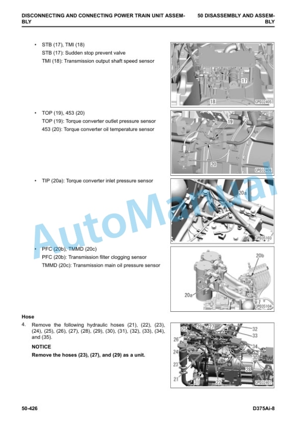 Komatsu D375Ai-8 Bull Dozer Shop Manual SEN06714-06 5 Komatsu D375Ai-8 Bull Dozer Shop Manual SEN06714-06 - Image 5