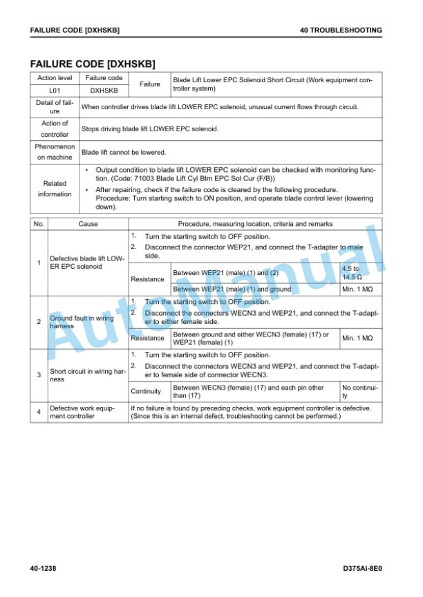 Komatsu D375Ai-8E0 Bull Dozer Shop Manual SEN06770-03 4 Komatsu D375Ai-8E0 Bull Dozer Shop Manual SEN06770-03 - Image 4