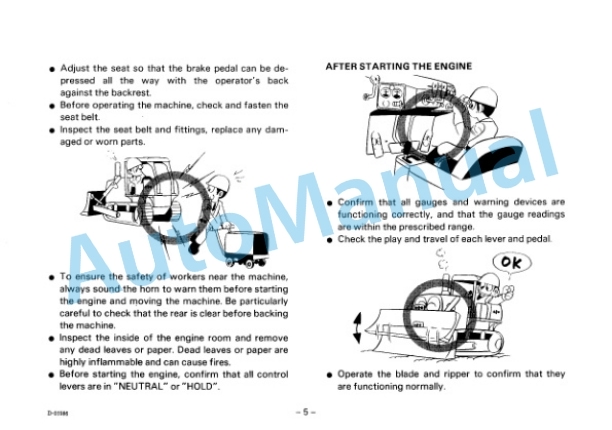 Komatsu D37E-2, D37P-2 Bull Dozer Operation and Maintenance Manual SEAMU1170200 5 Komatsu D37E-2, D37P-2 Bull Dozer Operation and Maintenance Manual SEAMU1170200 - Image 5