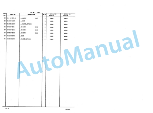 Komatsu D37E-2, D37P-2 Bull Dozer Parts Manual PEPDU1170203 3 Komatsu D37E-2, D37P-2 Bull Dozer Parts Manual PEPDU1170203 - Image 3