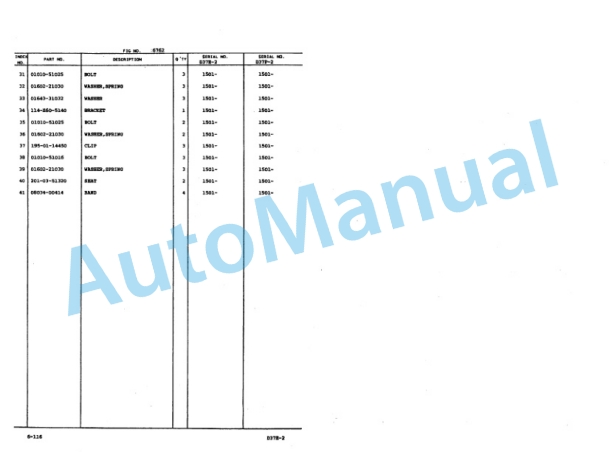 Komatsu D37E-2, D37P-2 Bull Dozer Parts Manual PEPDU1170203 5 Komatsu D37E-2, D37P-2 Bull Dozer Parts Manual PEPDU1170203 - Image 5