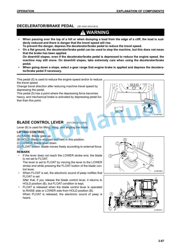 Komatsu D37EX-23, D37PX-23, D39EX-23, D39PX-23 Bull Dozer Operation and Maintenance Manual TEN00606-07 3 Komatsu D37EX-23, D37PX-23, D39EX-23, D39PX-23 Bull Dozer Operation and Maintenance Manual TEN00606-07 - Image 3