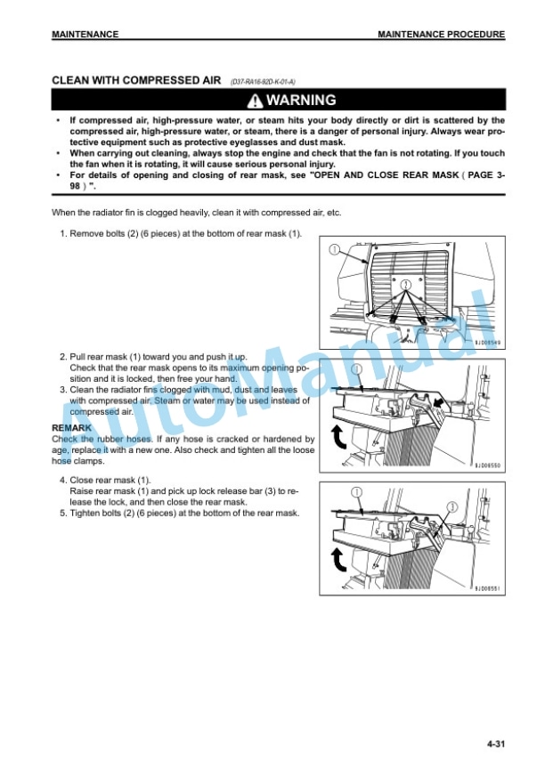 Komatsu D37EX-23, D37PX-23, D39EX-23, D39PX-23 Bull Dozer Operation and Maintenance Manual TEN00845-00 5 Komatsu D37EX-23, D37PX-23, D39EX-23, D39PX-23 Bull Dozer Operation and Maintenance Manual TEN00845-00 - Image 5
