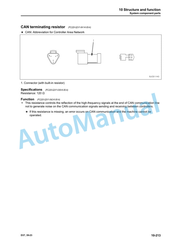 Alternative view of Komatsu D37EX-23, D37PX-23, D39EX-23, D39PX-23 Bull Dozer Shop Manual SEN06061-08
