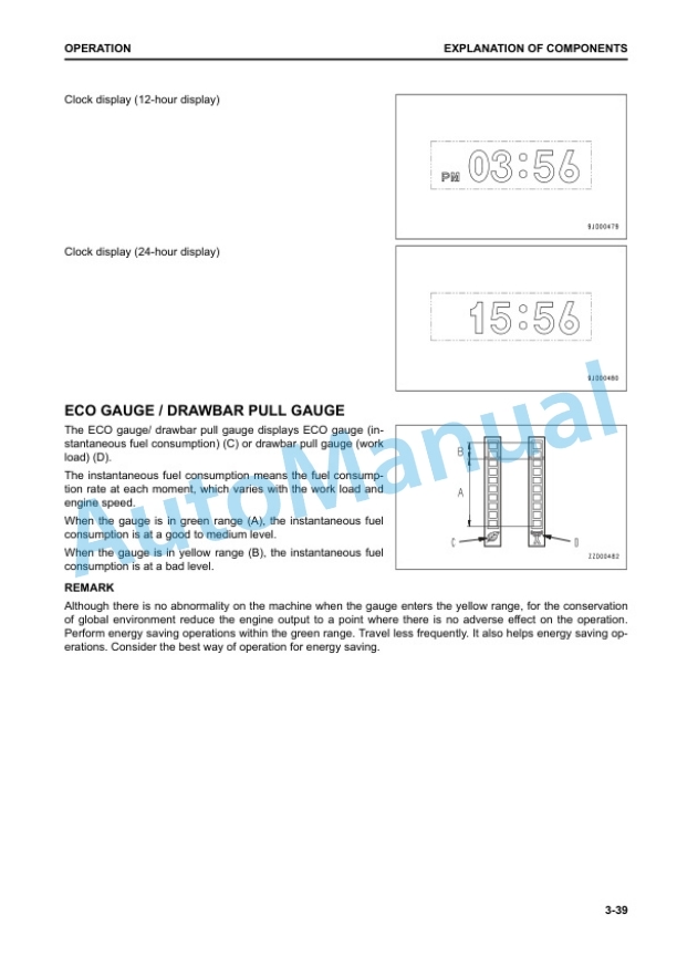 Alternative view of Komatsu D37EX-24, D37PX-24, D39EX-24, D39PX-24 Bull Dozer Operation and Maintenance Manual TEN00987-04
