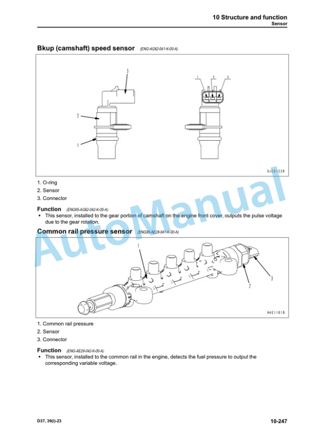 Alternative view of Komatsu D37EXi-23, D37PXi-23, D39EXi-23, D39PXi-23 Bull Dozer Shop Manual SEN06486-04