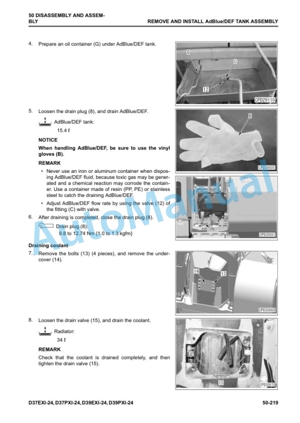 Komatsu D37EXi-24, D37PXi-24, D39EXi-24, D39PXi-24 Bull Dozer Shop Manual SEN06593-10 5 Komatsu D37EXi-24, D37PXi-24, D39EXi-24, D39PXi-24 Bull Dozer Shop Manual SEN06593-10 - Image 5