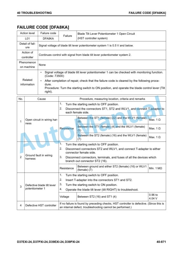 Komatsu D37EXi-24, D37PXi-24, D39EXi-24, D39PXi-24 Bull Dozer Shop Manual SEN06593-15 4 Komatsu D37EXi-24, D37PXi-24, D39EXi-24, D39PXi-24 Bull Dozer Shop Manual SEN06593-15 - Image 4