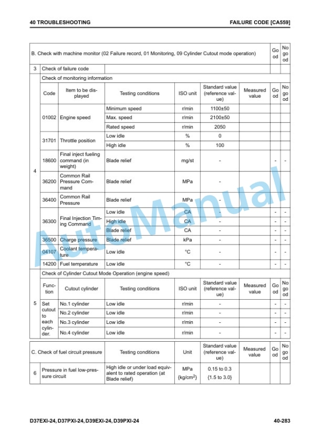 Komatsu D37EXi-24, D37PXi-24, D39EXi-24, D39PXi-24 Bull Dozer Shop Manual SEN06869-06 3 Komatsu D37EXi-24, D37PXi-24, D39EXi-24, D39PXi-24 Bull Dozer Shop Manual SEN06869-06 - Image 3