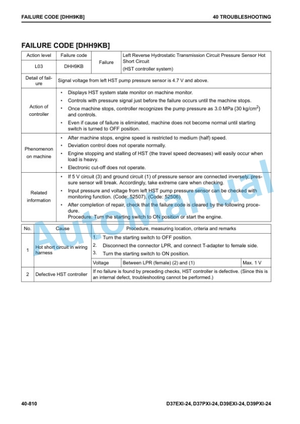 Komatsu D37EXi-24, D37PXi-24, D39EXi-24, D39PXi-24 Bull Dozer Shop Manual SEN06953-06 4 Komatsu D37EXi-24, D37PXi-24, D39EXi-24, D39PXi-24 Bull Dozer Shop Manual SEN06953-06 - Image 4