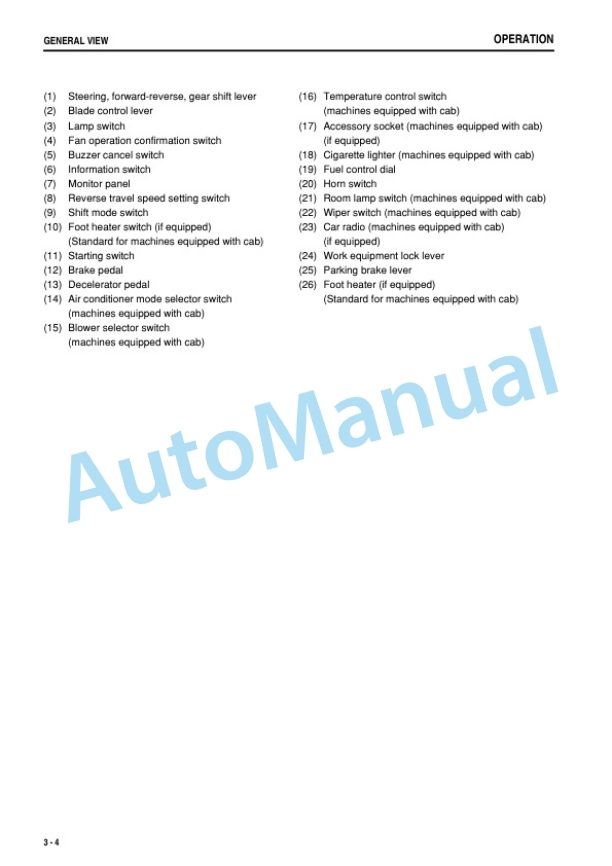 Alternative view of Komatsu D39EX-22, D39PX-22 Bull Dozer Operation and Maintenance Manual PEN00269-04