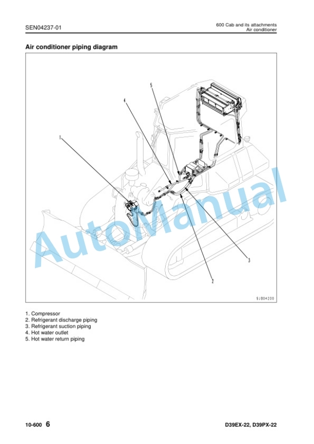 Alternative view of Komatsu D39EX-22, D39PX-22 Bull Dozer Shop Manual SEN04041-07