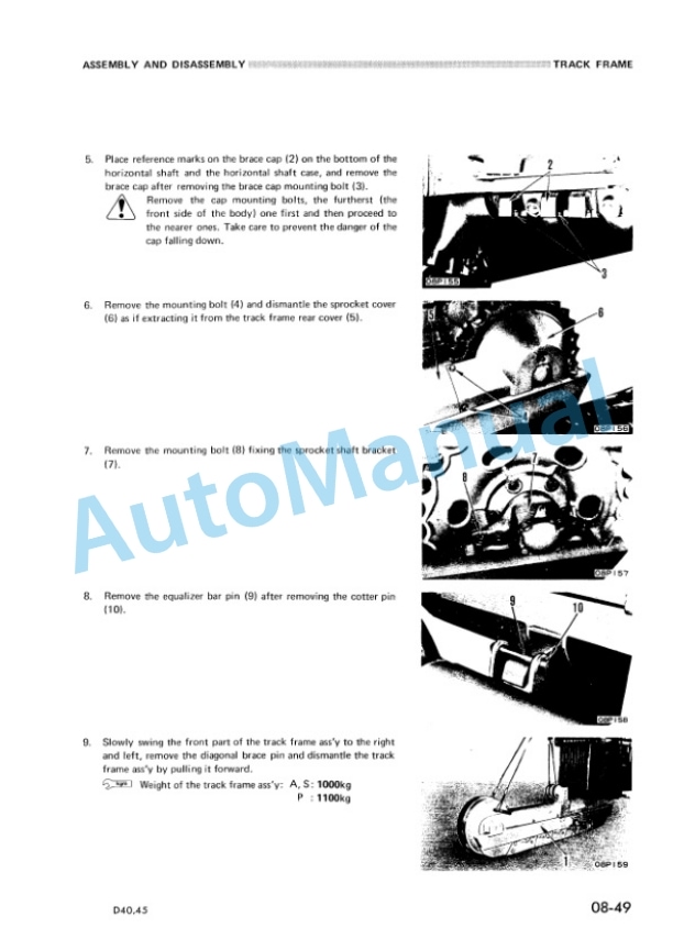 Komatsu D40A-1, D40P-1, D45A-1, D45P-1, D45S-1 Bull Dozer Shop Manual D40451BE2 4 Komatsu D40A-1, D40P-1, D45A-1, D45P-1, D45S-1 Bull Dozer Shop Manual D40451BE2-4