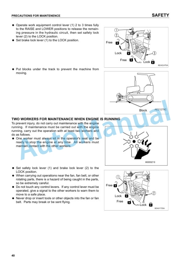 Alternative view of Komatsu D41E-6, D41P-6 Bull Dozer Operation and Maintenance Manual EEAM007405