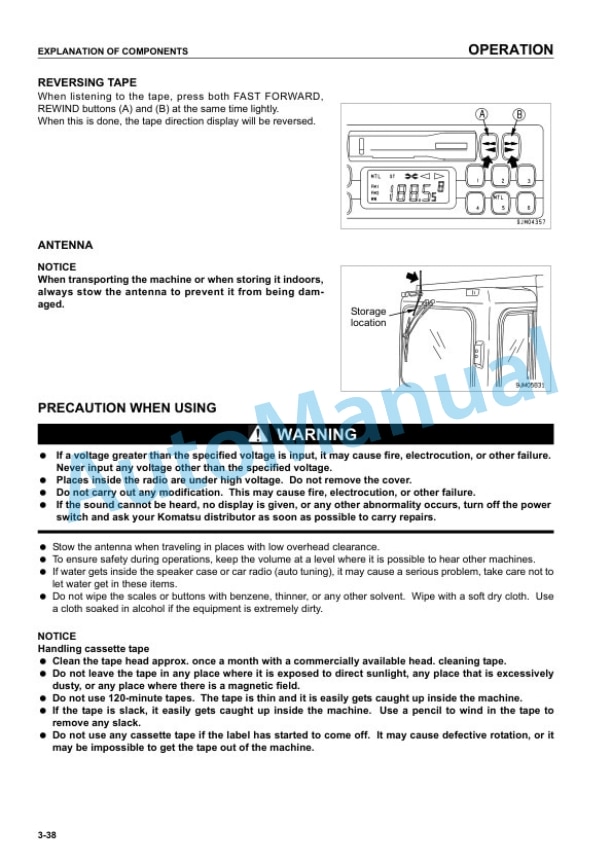 Komatsu D41E-6, D41P-6 Bull Dozer Operation and Maintenance Manual EEAM023002 3 Komatsu D41E-6, D41P-6 Bull Dozer Operation and Maintenance Manual EEAM023002 - Image 3