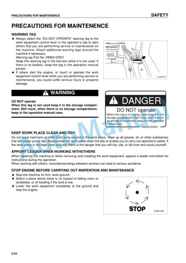 Alternative view of Komatsu D41E-6, D41P-6 Bull Dozer Operation and Maintenance Manual EEAM024200