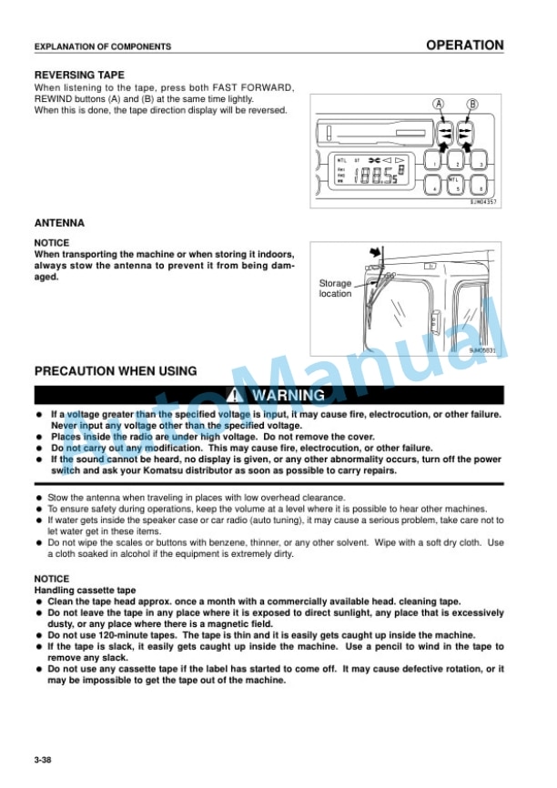Komatsu D41E-6, D41P-6 Bull Dozer Operation and Maintenance Manual EEAM024200 3 Komatsu D41E-6, D41P-6 Bull Dozer Operation and Maintenance Manual EEAM024200 - Image 3
