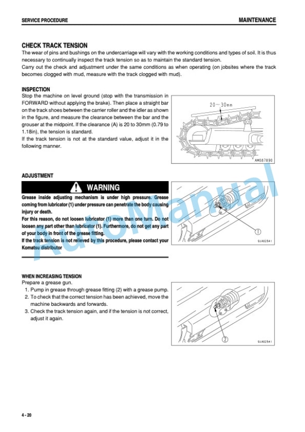 Komatsu D41E-6, D41P-6 Bull Dozer Operation and Maintenance Manual KEAM003600 5 Komatsu D41E-6, D41P-6 Bull Dozer Operation and Maintenance Manual KEAM003600-5