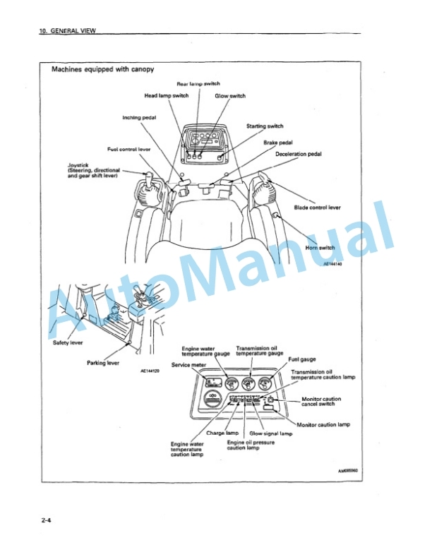 Alternative view of Komatsu D41E-6, D41P-6 Bull Dozer Operation and Maintenance Manual SEAM008101