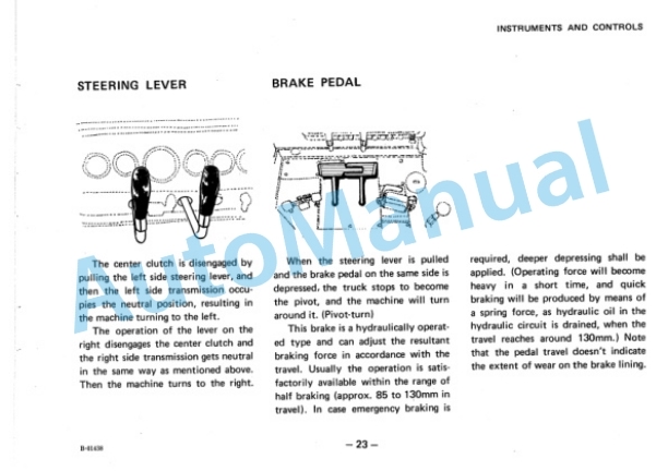 Alternative view of Komatsu D455A-1 Bull Dozer Operation and Maintenance Manual D455A.1-AE1