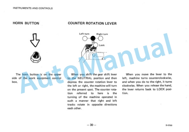 Alternative view of Komatsu D455A-1 Bull Dozer Operation and Maintenance Manual SEAM198A05