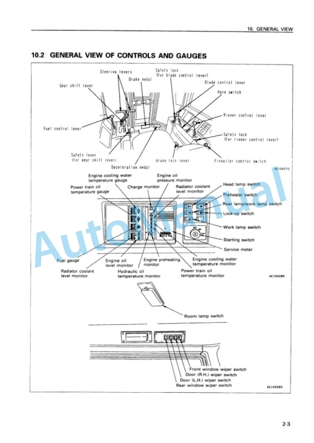 Alternative view of Komatsu D475A-2 Bull Dozer Operation and Maintenance Manual SEAM007603T
