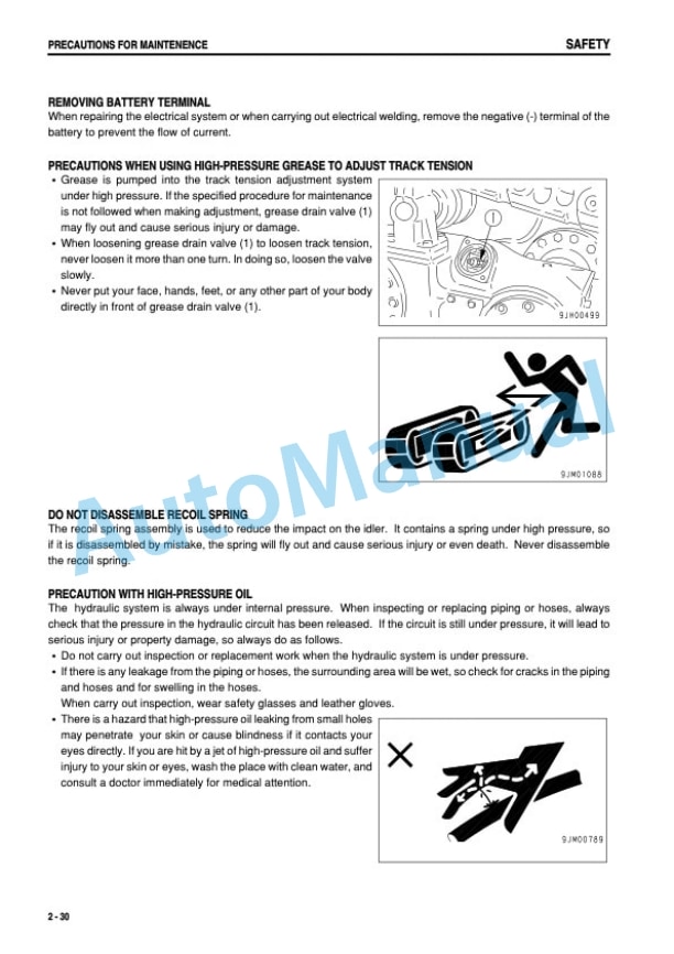Alternative view of Komatsu D475A-3 Bull Dozer Operation and Maintenance Manual SEAM025203P