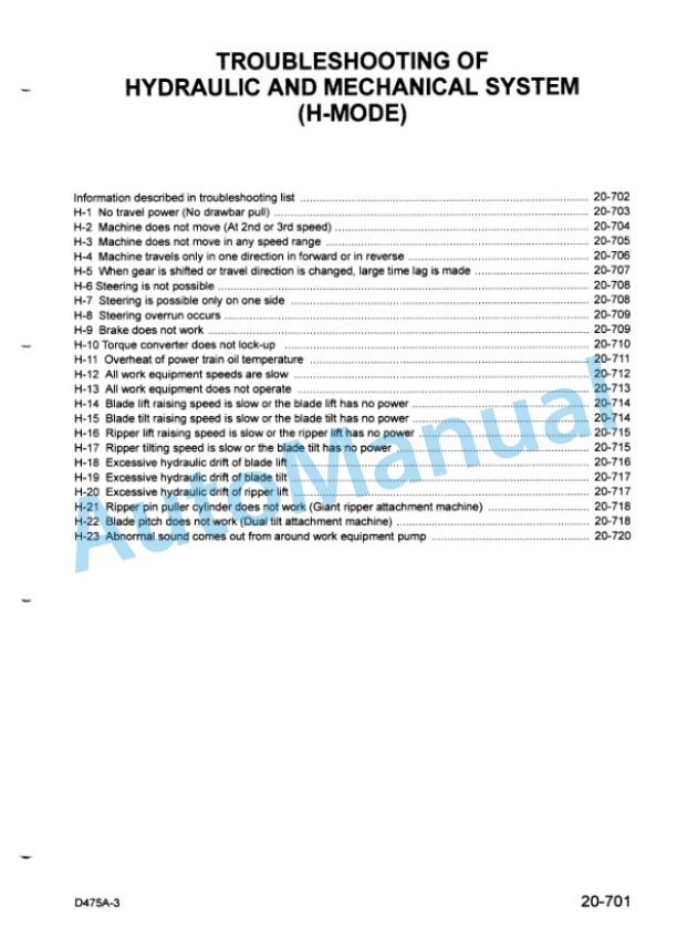Komatsu D475A-3 Bull Dozer Shop Manual SEBM029001 5 Komatsu D475A-3 Bull Dozer Shop Manual SEBM029001 - Image 5