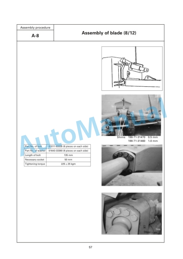Komatsu D475A-3 Super Dozer Field Assembly Manual SEAW002302 3 Komatsu D475A-3 Super Dozer Field Assembly Manual SEAW002302 - Image 3