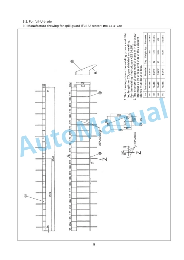 Komatsu D475A-3 Super Dozer Field Assembly Manual SEAW002302 5 Komatsu D475A-3 Super Dozer Field Assembly Manual SEAW002302 - Image 5