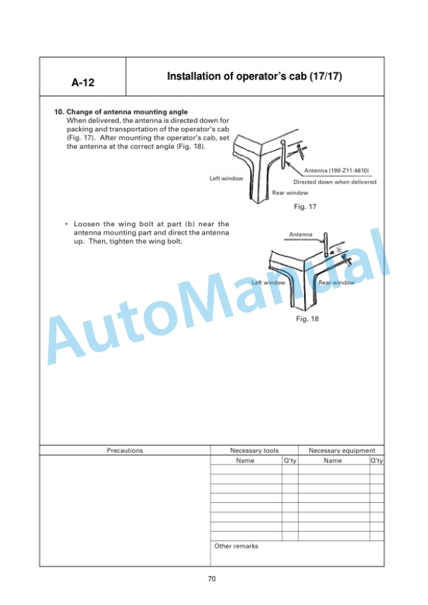 Komatsu D475A-5 Bull Dozer Field Assembly Instruction GEN00012-01 3 Komatsu D475A-5 Bull Dozer Field Assembly Instruction GEN00012-01 - Image 3