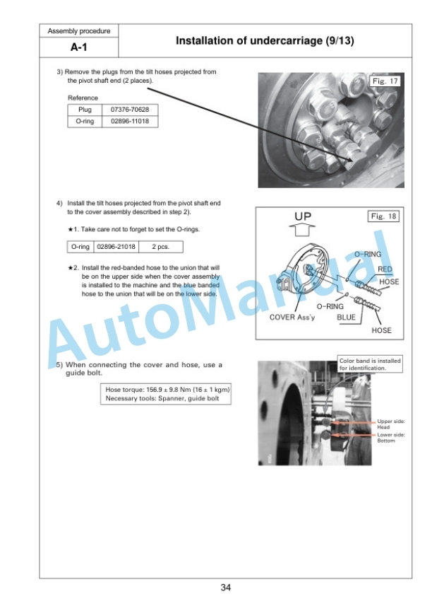 Alternative view of Komatsu D475A-5 Bull Dozer Field Assembly Instruction GEN00012-05