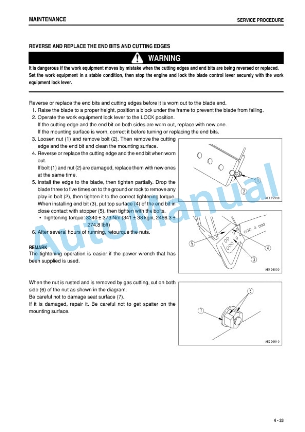 Komatsu D475A-5 Bull Dozer Operation and Maintenance Manual PEN00022-04 5 Komatsu D475A-5 Bull Dozer Operation and Maintenance Manual PEN00022-04 - Image 5