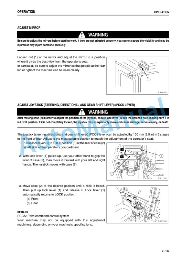 Komatsu D475A-5E0 Bull Dozer Operation and Maintenance Manual PEN00537-05 3 Komatsu D475A-5E0 Bull Dozer Operation and Maintenance Manual PEN00537-05 - Image 3